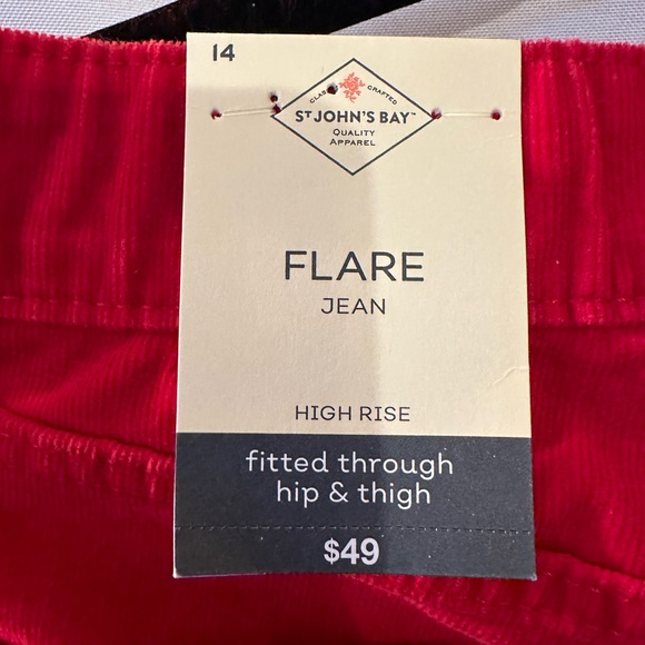 Red St. John’s Bay corduroy pants - Picture 7 of 7